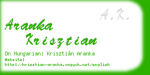 aranka krisztian business card